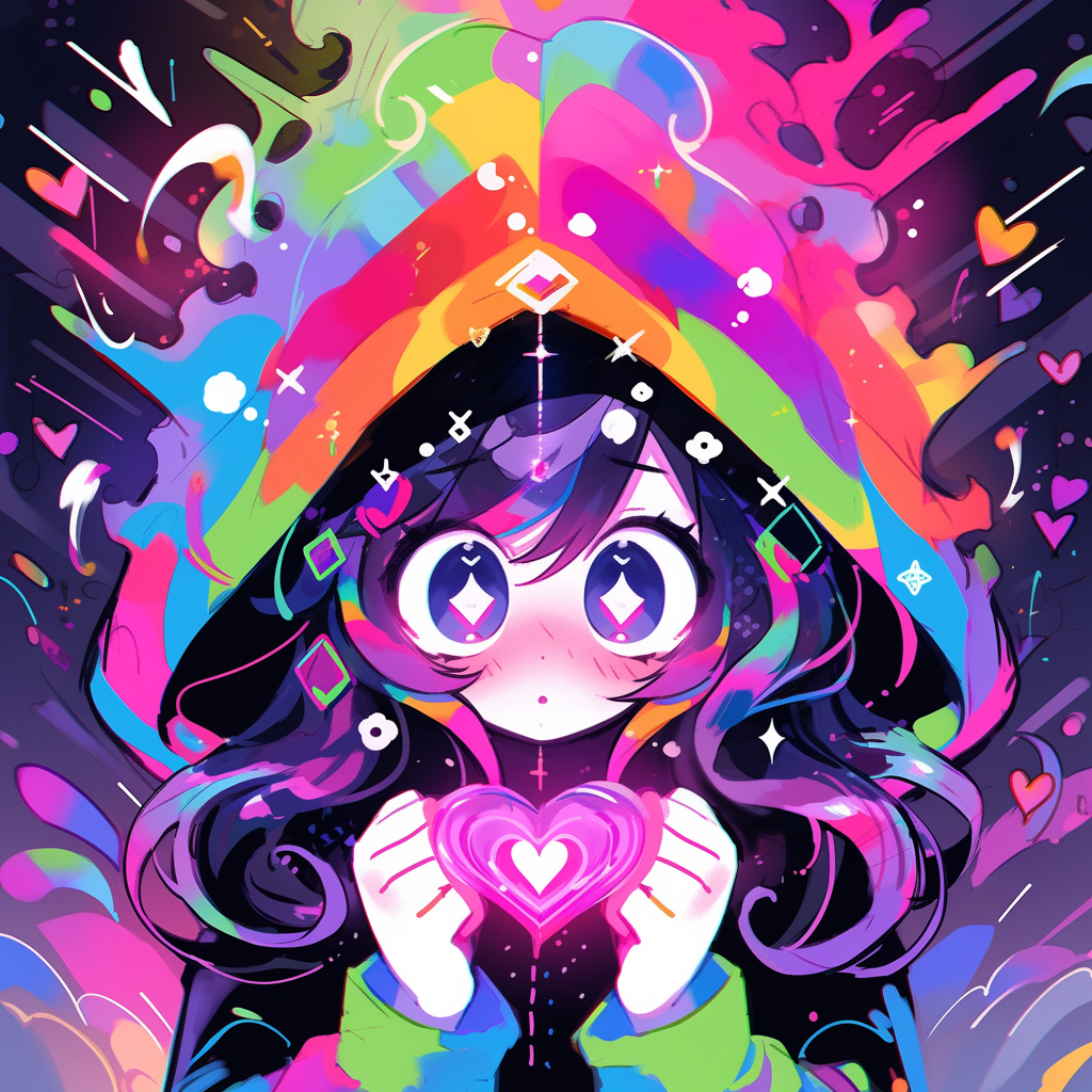 头像爱心彩绘头像