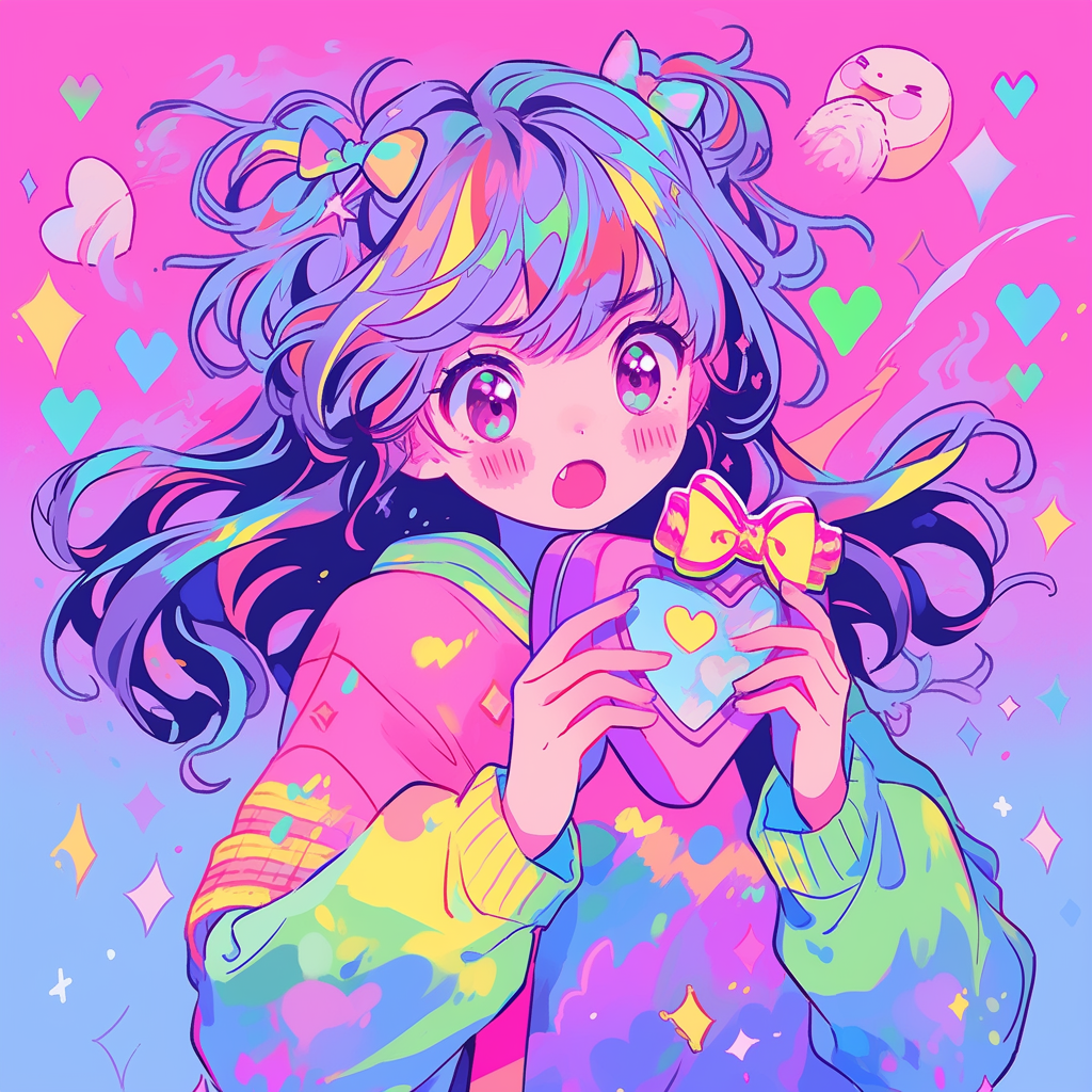 头像爱心彩绘头像