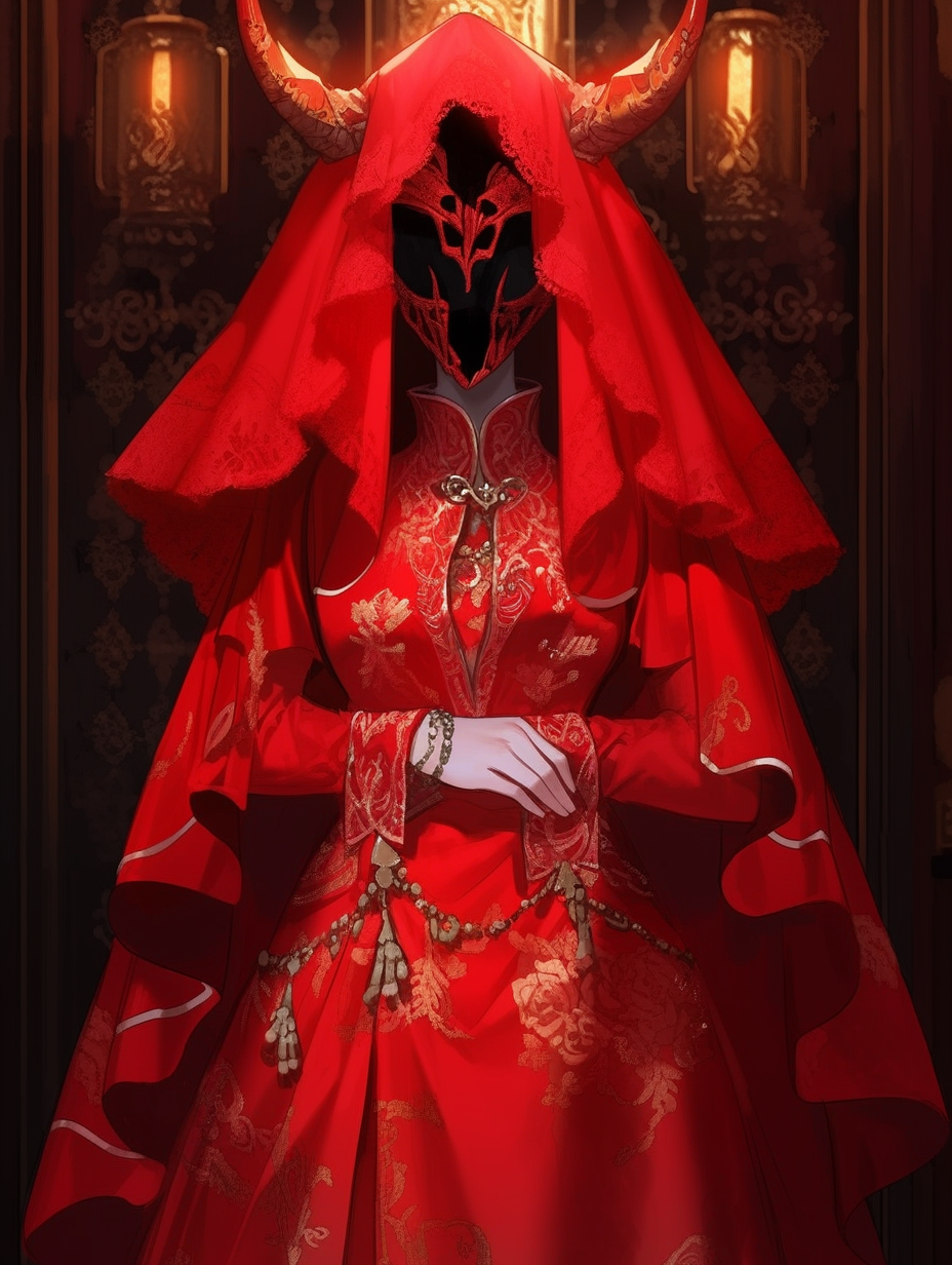 暗黑插图中式鬼新娘对不起是遗憾也是不甘美但微恐慎入