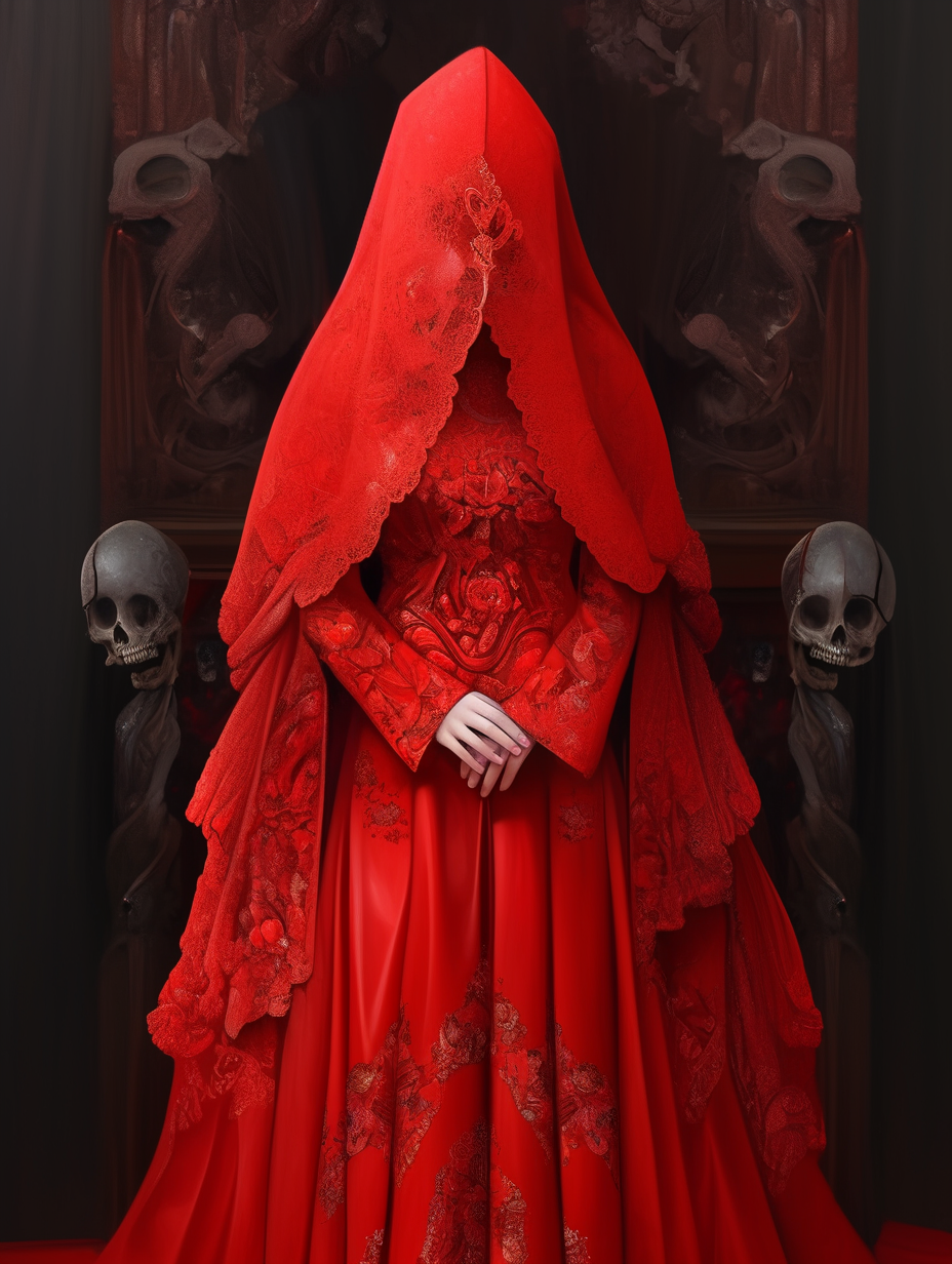 暗黑插图中式鬼新娘对不起是遗憾也是不甘美但微恐慎入