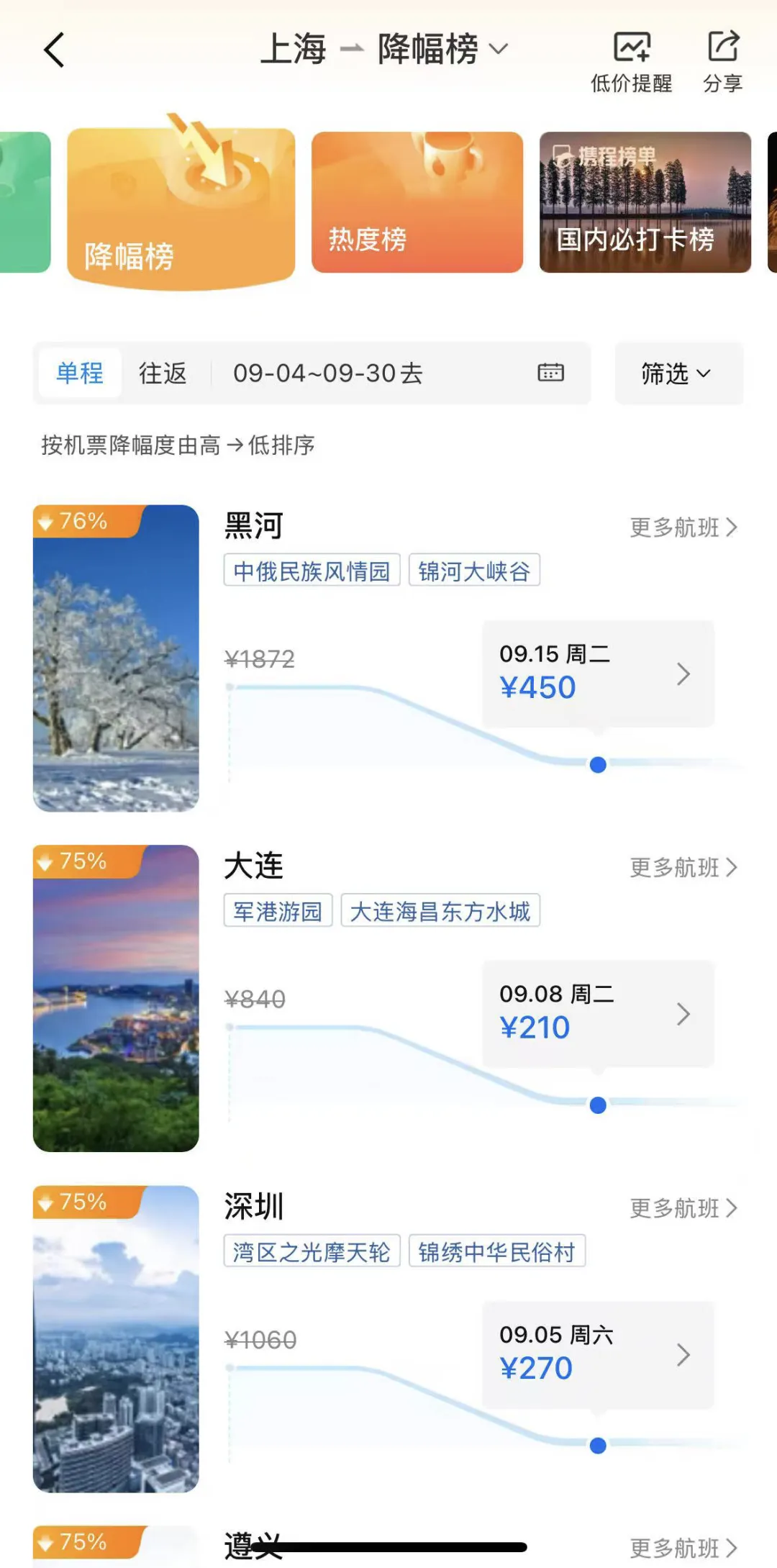 Shanghai Flight Deals Sept 2026 ： Routes from RMB 200, Up to 79% Off