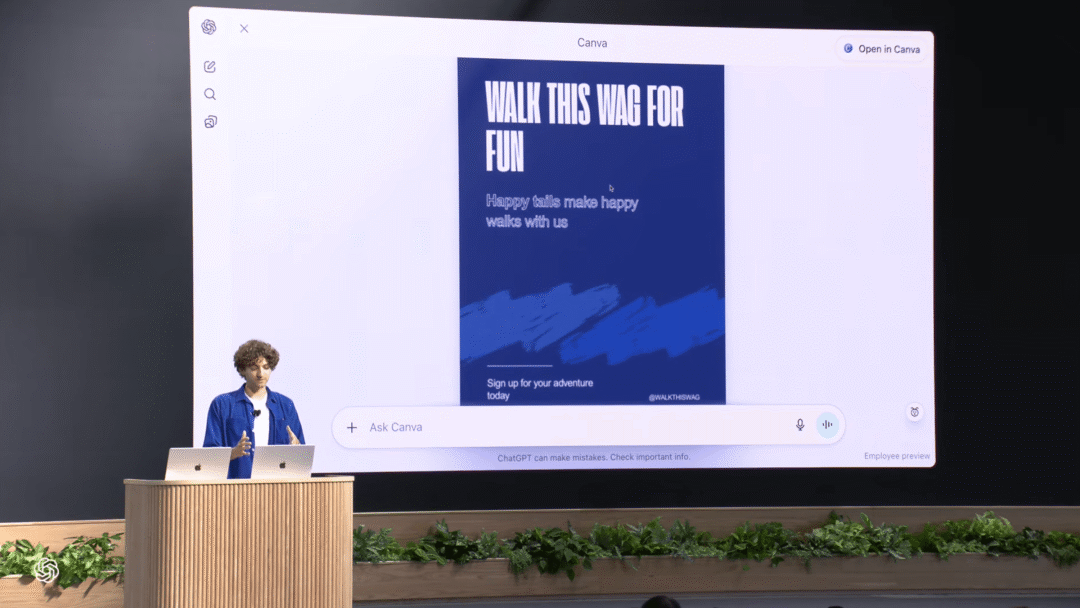 A poster created by Canva from inside ChatGPT.