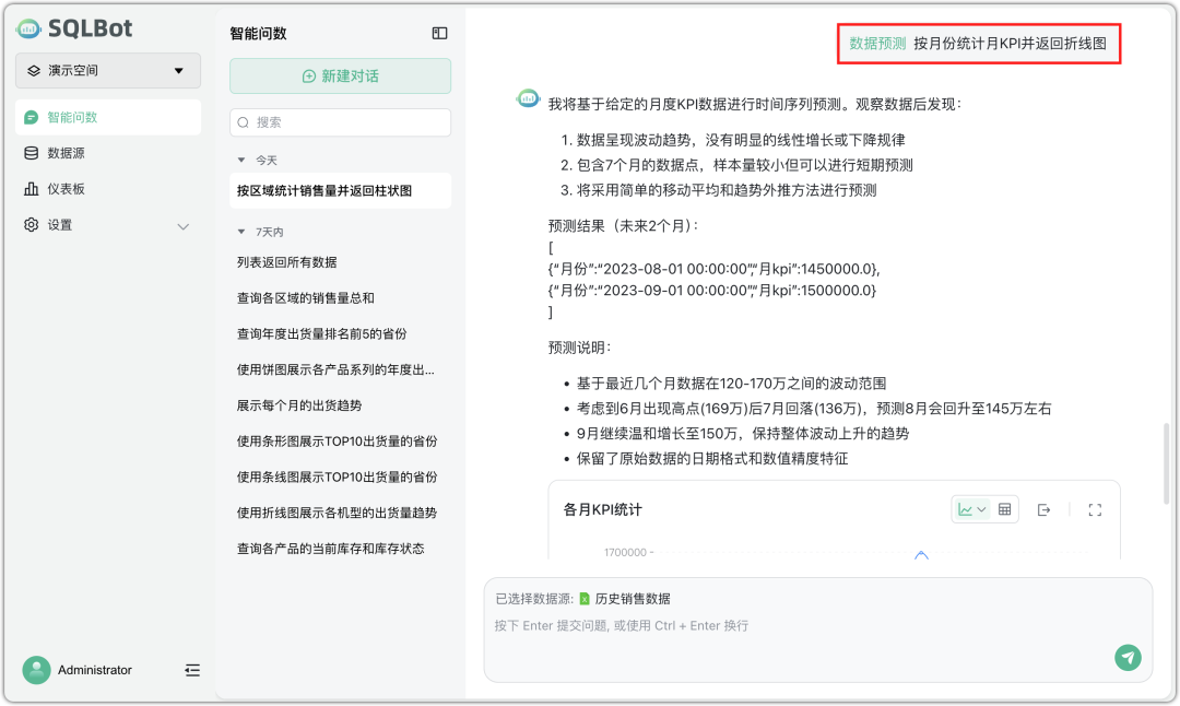 智能问数管理页面
