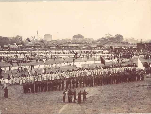 1906年1月，广东省大运动会，广州及周边的17所新式学校参赛。资料图片