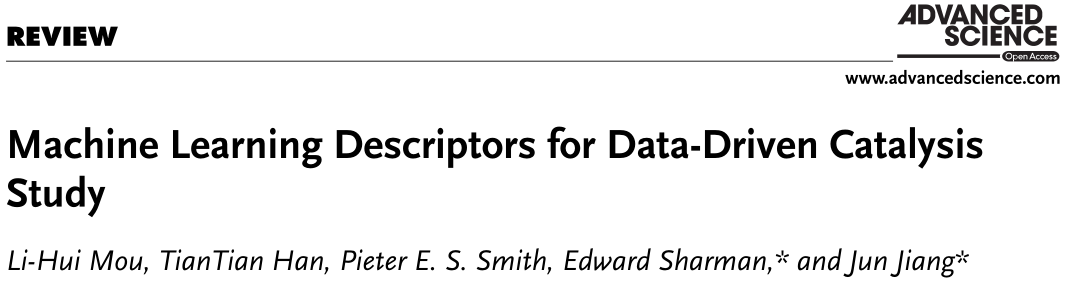 【前沿速递】Adv_ Sci_：数据驱动催化研究的机器学习描述符