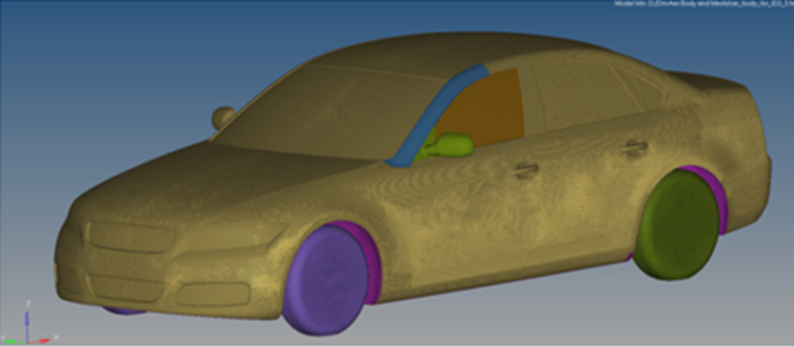 基于Actran薄膜模态法进行车辆风噪对流压力和声波压力的分离研究的图4