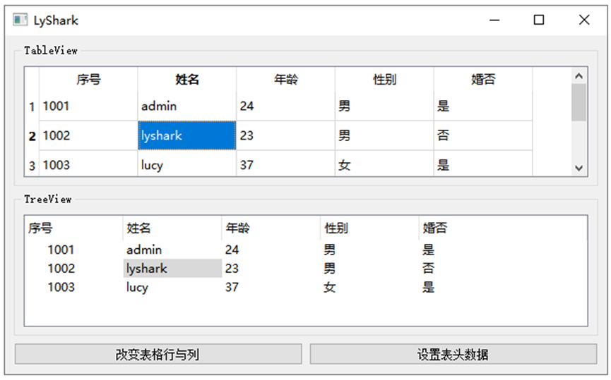 C++ Qt开发：TableView与TreeView组件联动的图4