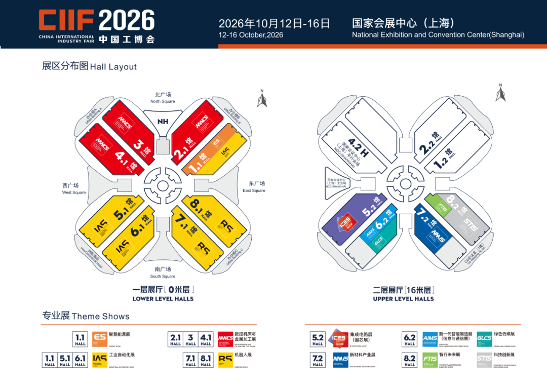 【10月12日启幕】2026中国工博会展位图完整版！找展商、排行程看这一篇
