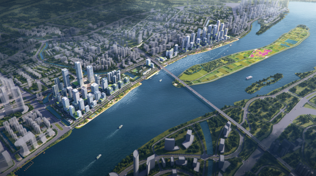 金融城东区整体鸟瞰效果示意图