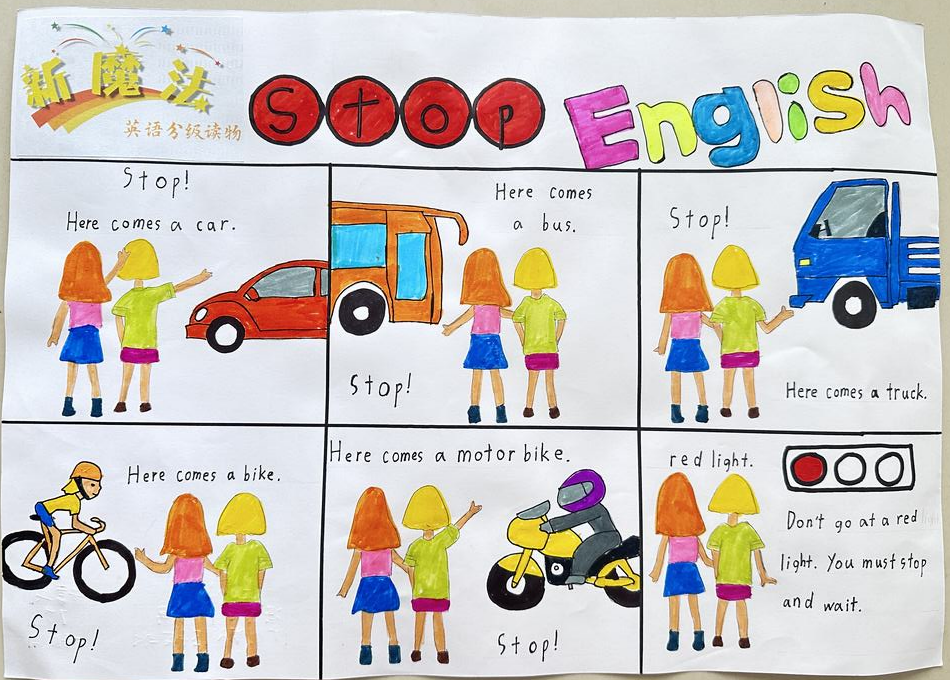 绘本阅读暑期活动:"我爱阅读"第三届小学生英语手抄报作品展示-低年级