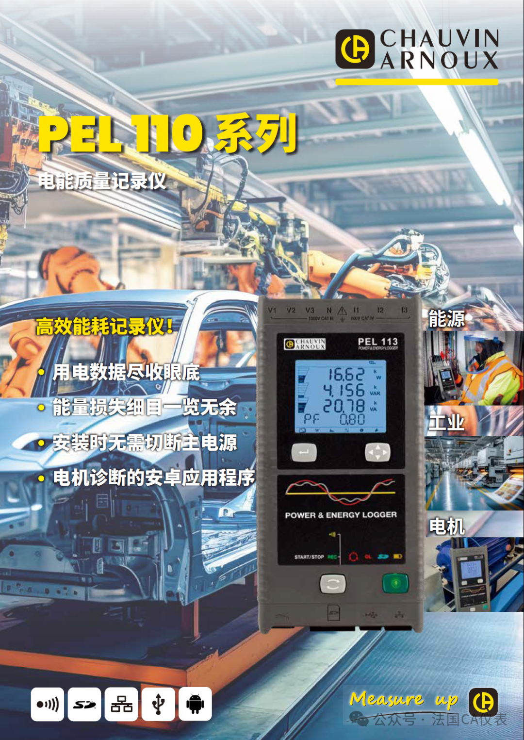 法國(guó)CA PEL112/PEL113/PEL115 電能質(zhì)量分析儀上市