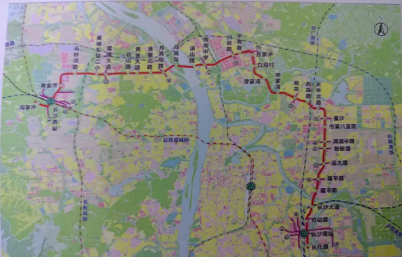 長沙地鐵2號線西延線二期_長沙1號2號地鐵線路圖_長沙地鐵九號線