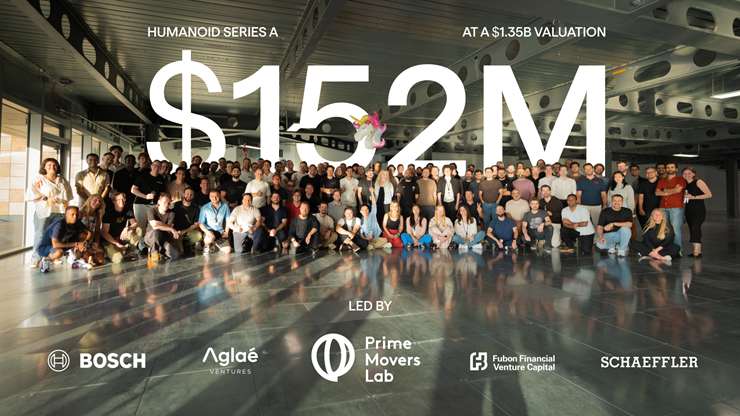 Humanoid Raises $152 Million at $1.35 Billion Post-Money Valuation