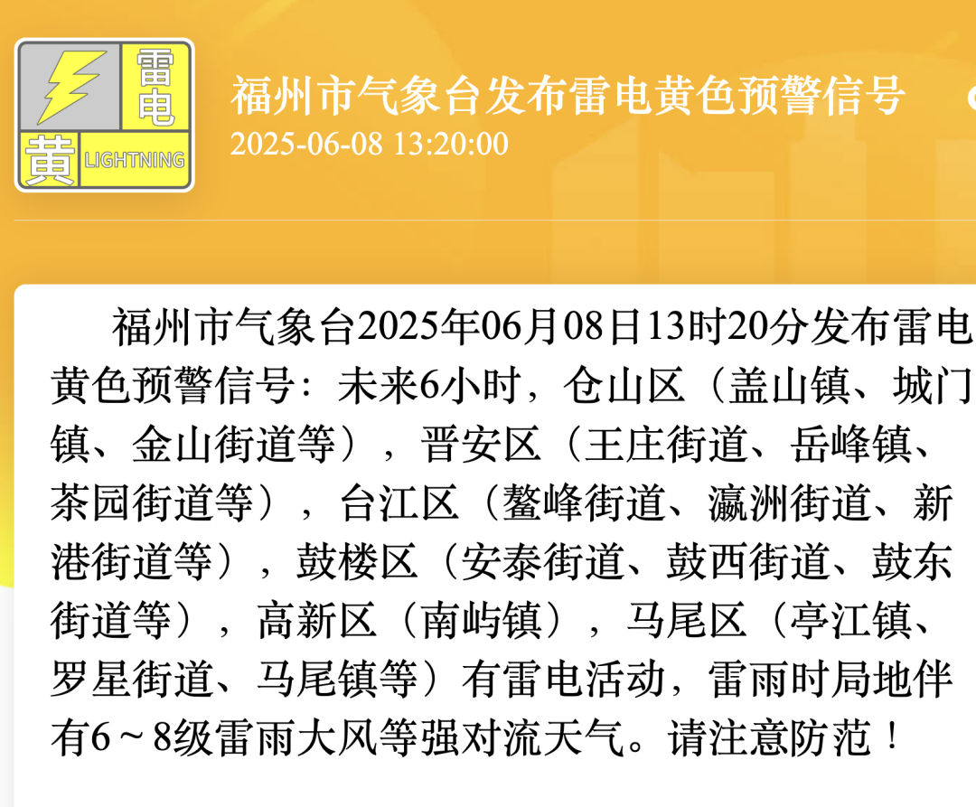 2025年06月08日福州天气