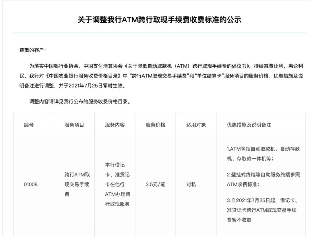 异地取现 手续费