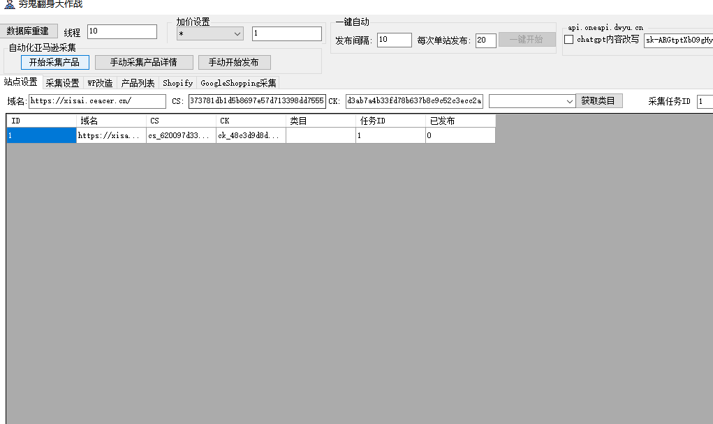 自动采集亚马逊、Fruugo产品上传至Wordpress