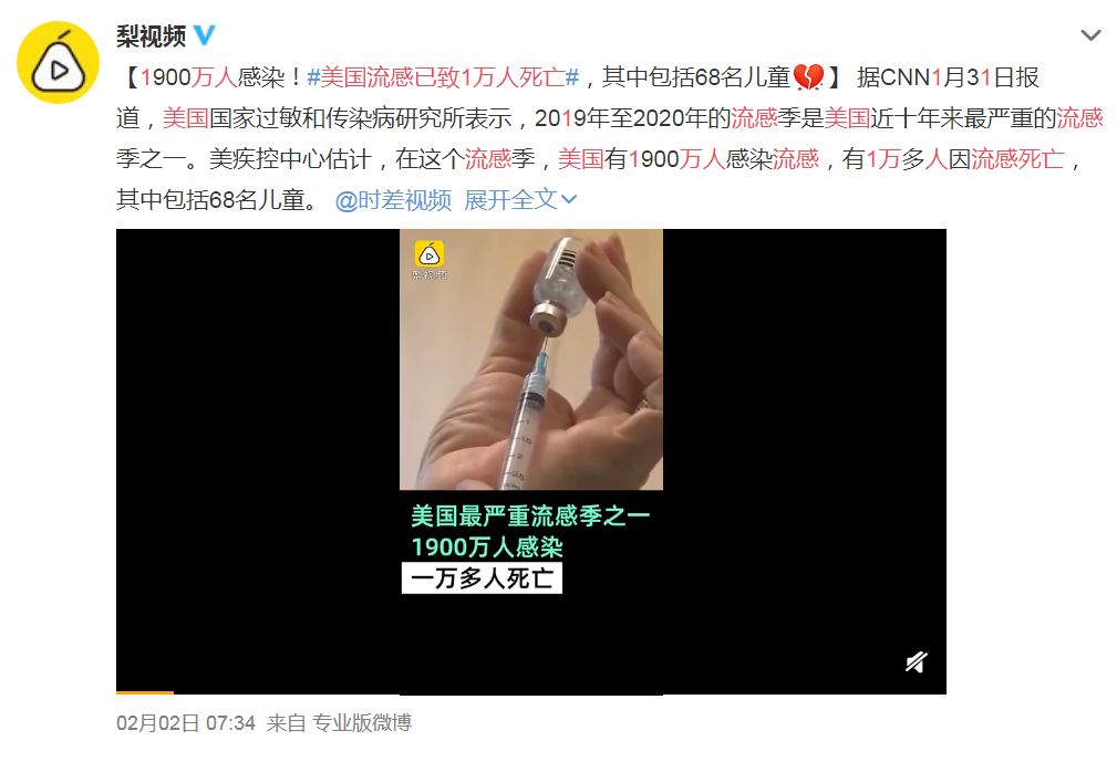 武汉疫情vs美国流感，一场没有硝烟的战争