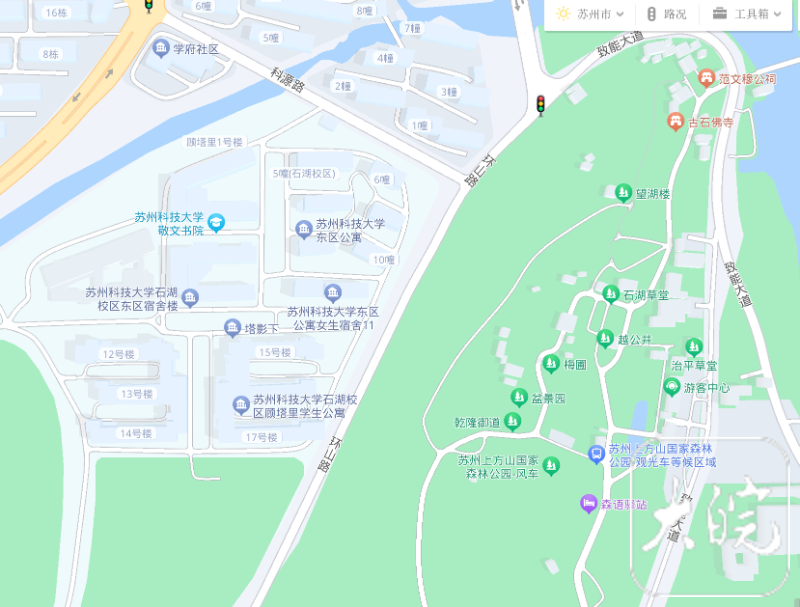 苏州科技大学地图图片