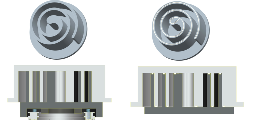 浮动式涡旋泵（左）与传统涡旋泵（右）顶部密封结构.png