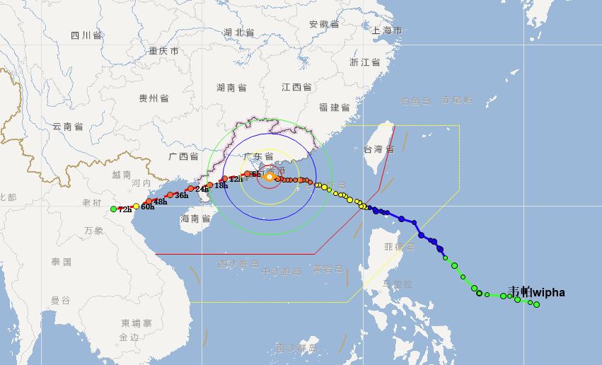 台山正处于10级风圈