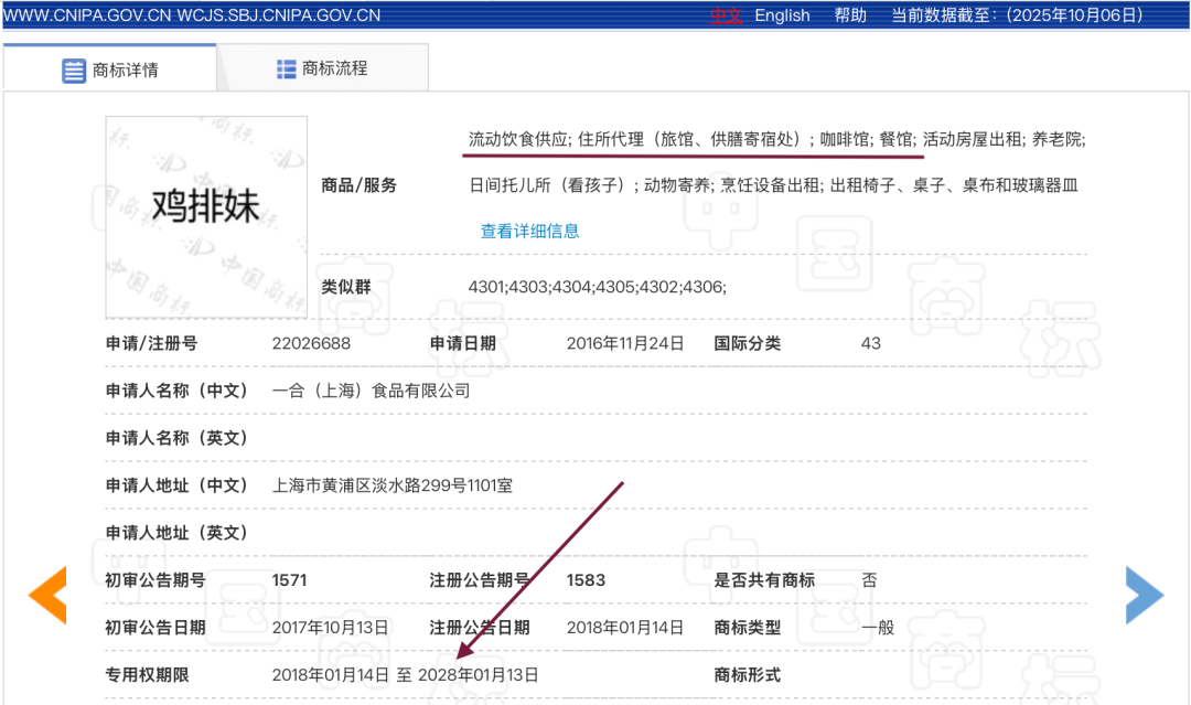 鸡排哥商标已被别人持有9年