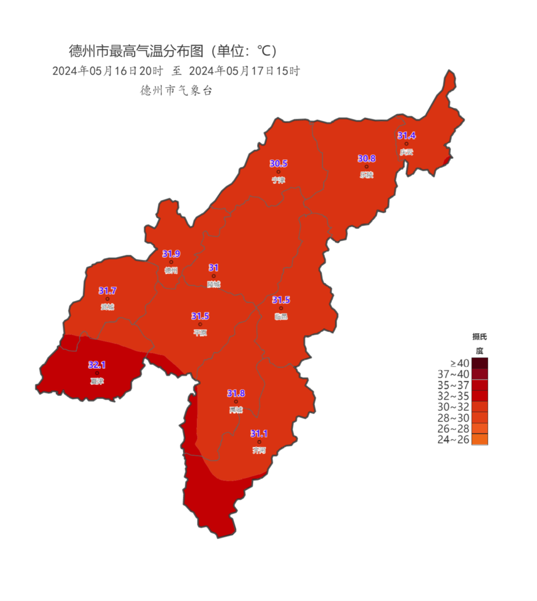 热热热!德州最新天气预报