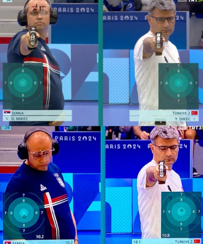 土耳其大叔不戴護具單手插兜射擊摘銀