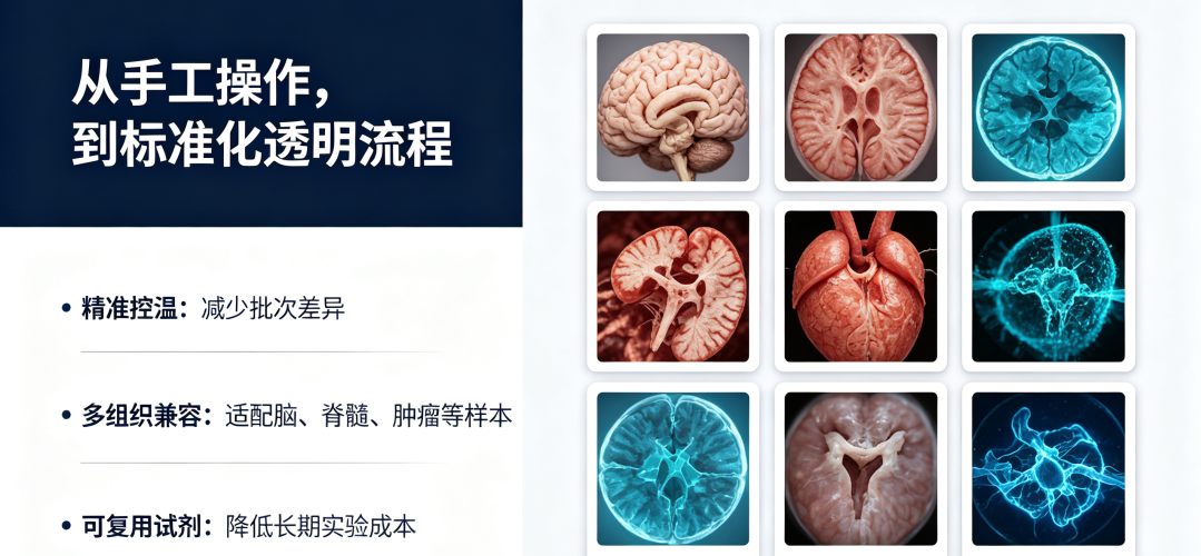 全自动组织透明化仪，解锁完整器官 3D 观测新方案