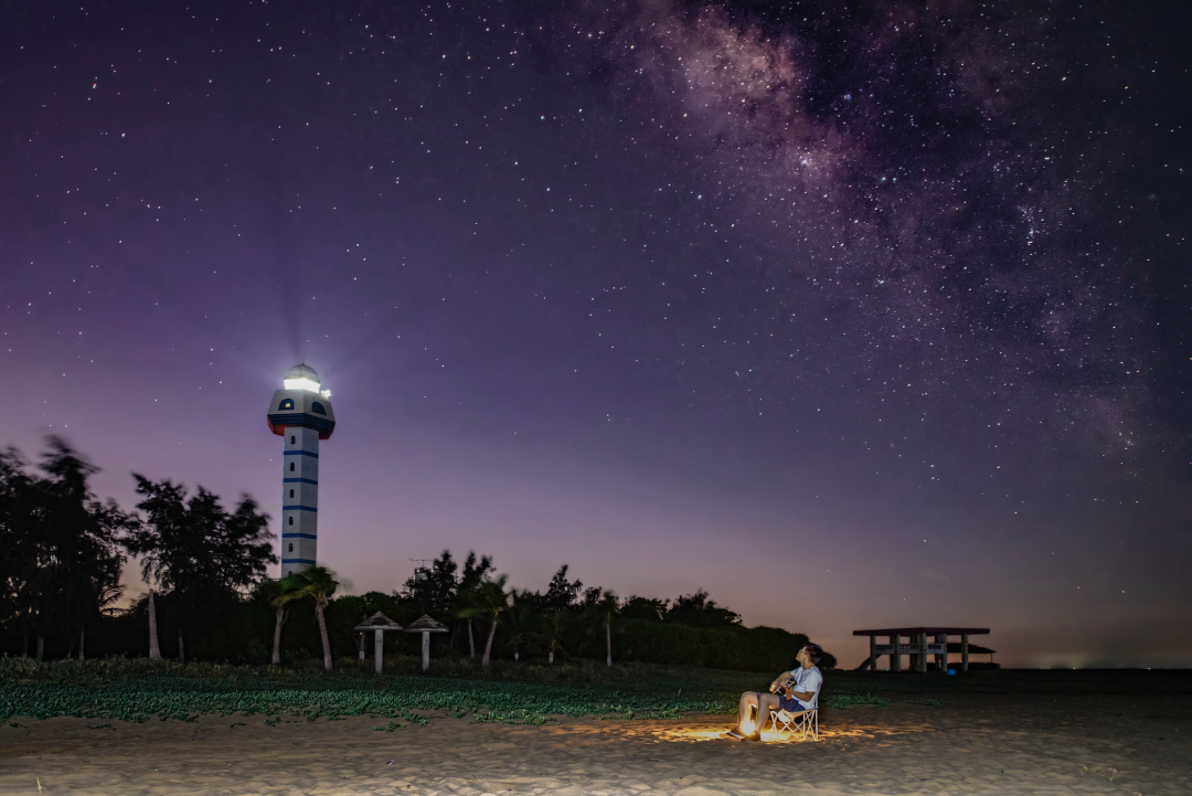 灯楼角是看星空最佳位置。