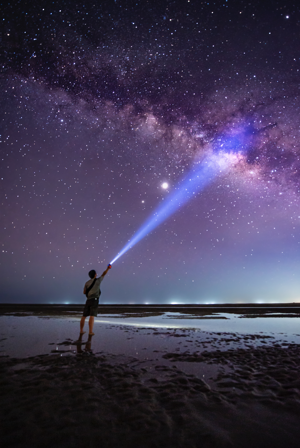 徐闻海边无人岛观看星空。