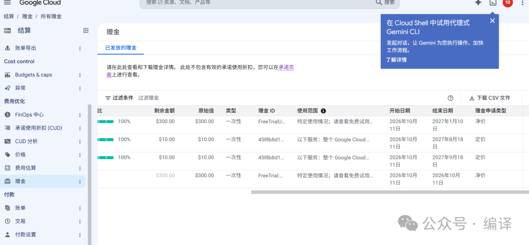 Google Cloud免费云服务器领取教程 300美元赠金申请