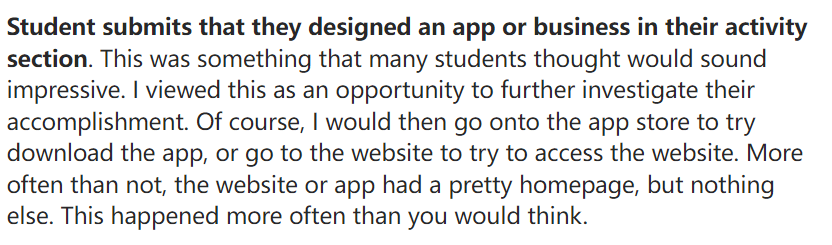 美本申请中，看似特别突出的申请材料可能暗藏危险信号
