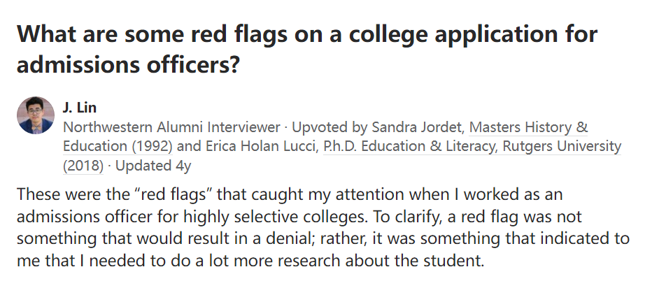 美本申请中，看似特别突出的申请材料可能暗藏危险信号