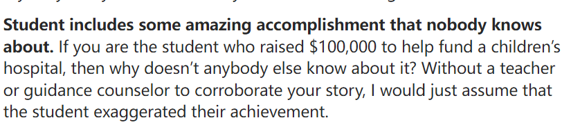 美本申请中，看似特别突出的申请材料可能暗藏危险信号