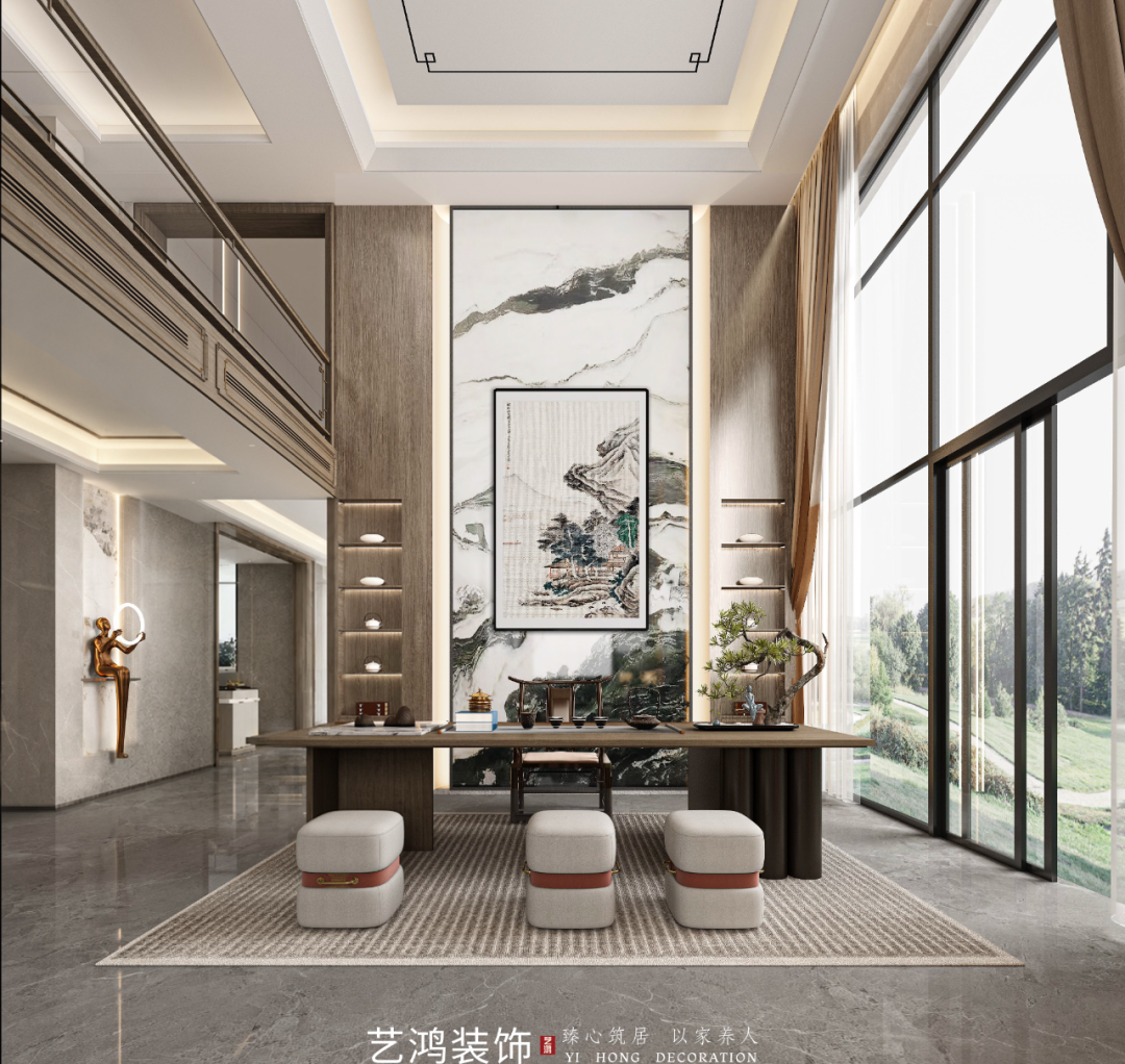 艺鸿案例丨新天半山1200㎡别墅全案落地，三代同堂的理想生活(图12)