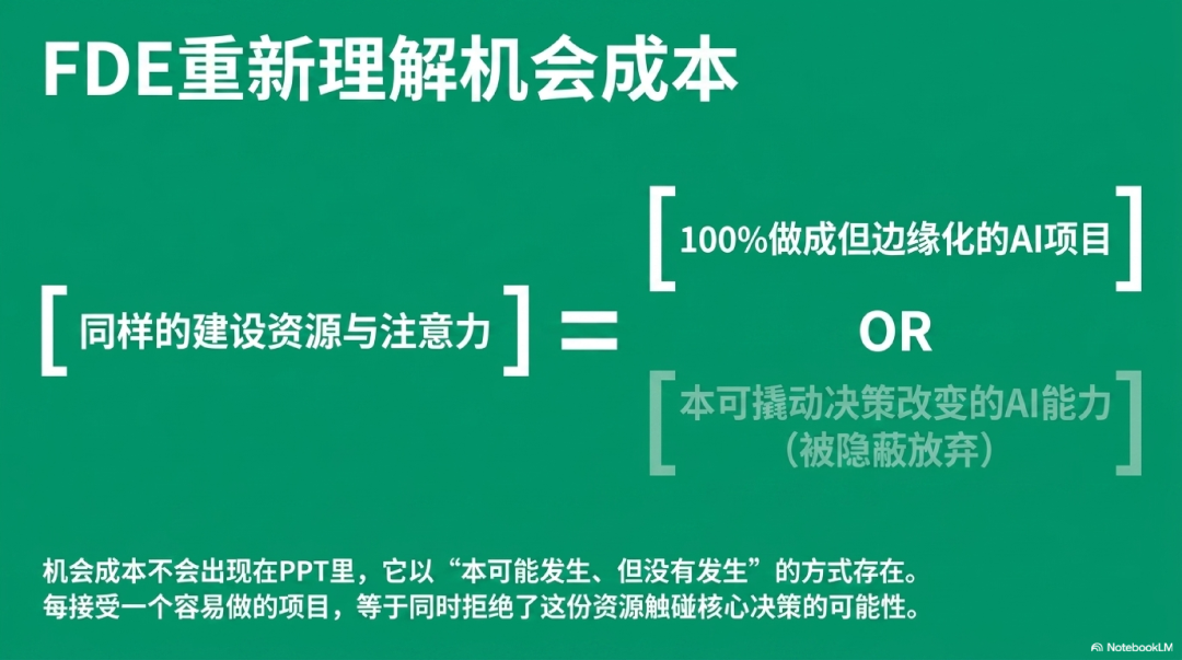 为什么越容易做的AI项目，往往越不值得做？丨FDE重新理解机会成本