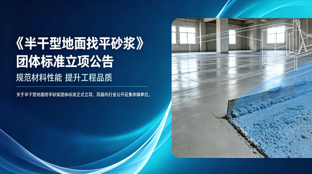 诚邀参编｜《半干型地面找平砂浆》标准编制单位征集