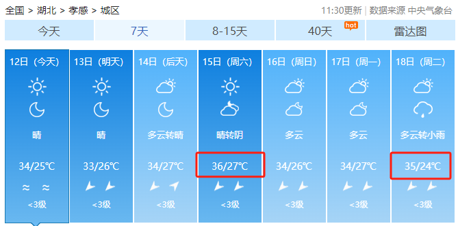 2024年06月12日 孝感天气