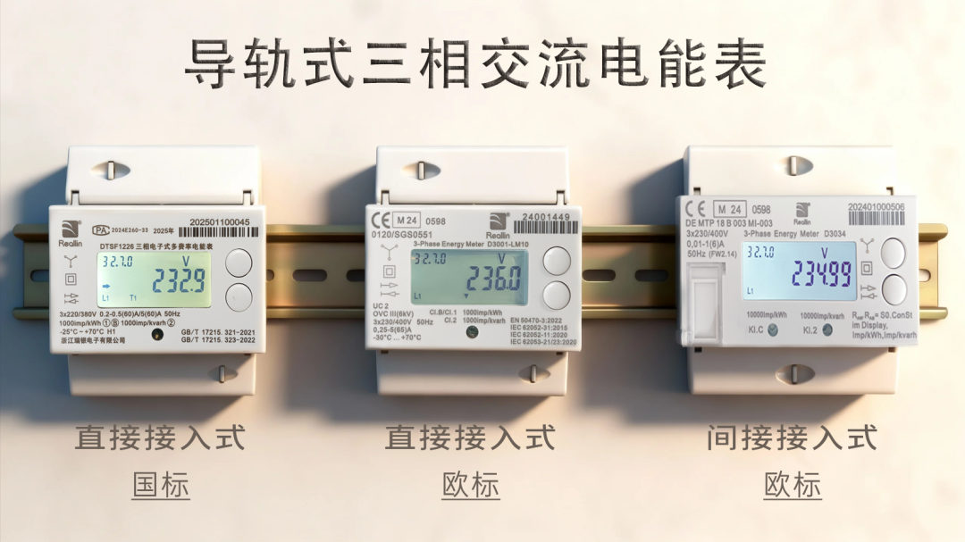 导轨式三相交流电能表