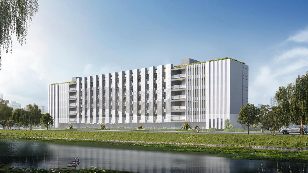 ▲运动员宿舍楼效果图