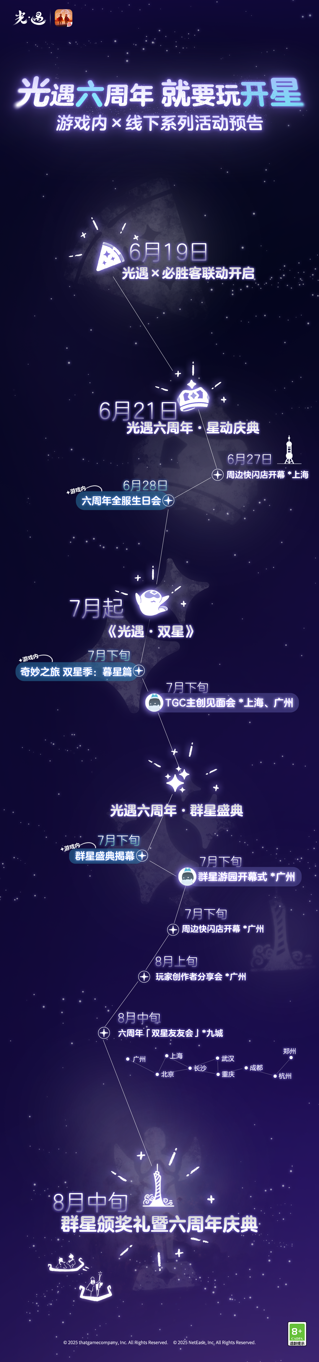 光遇,光遇六周年，就要玩开星丨游戏内?线下系列活动预告