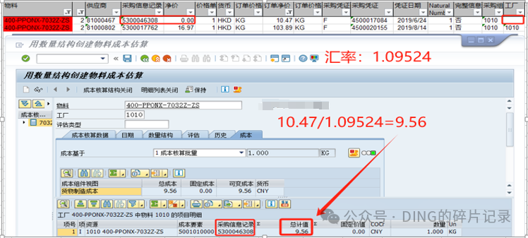 SAP 采购信息记录中工厂采购组织及采购订单中信息更新对 CK11N 成本估算的影响 - 封面图