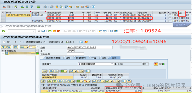 SAP 采购信息记录中工厂采购组织及采购订单中信息更新对 CK11N 成本估算的影响 - 封面图