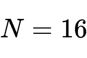 N=16