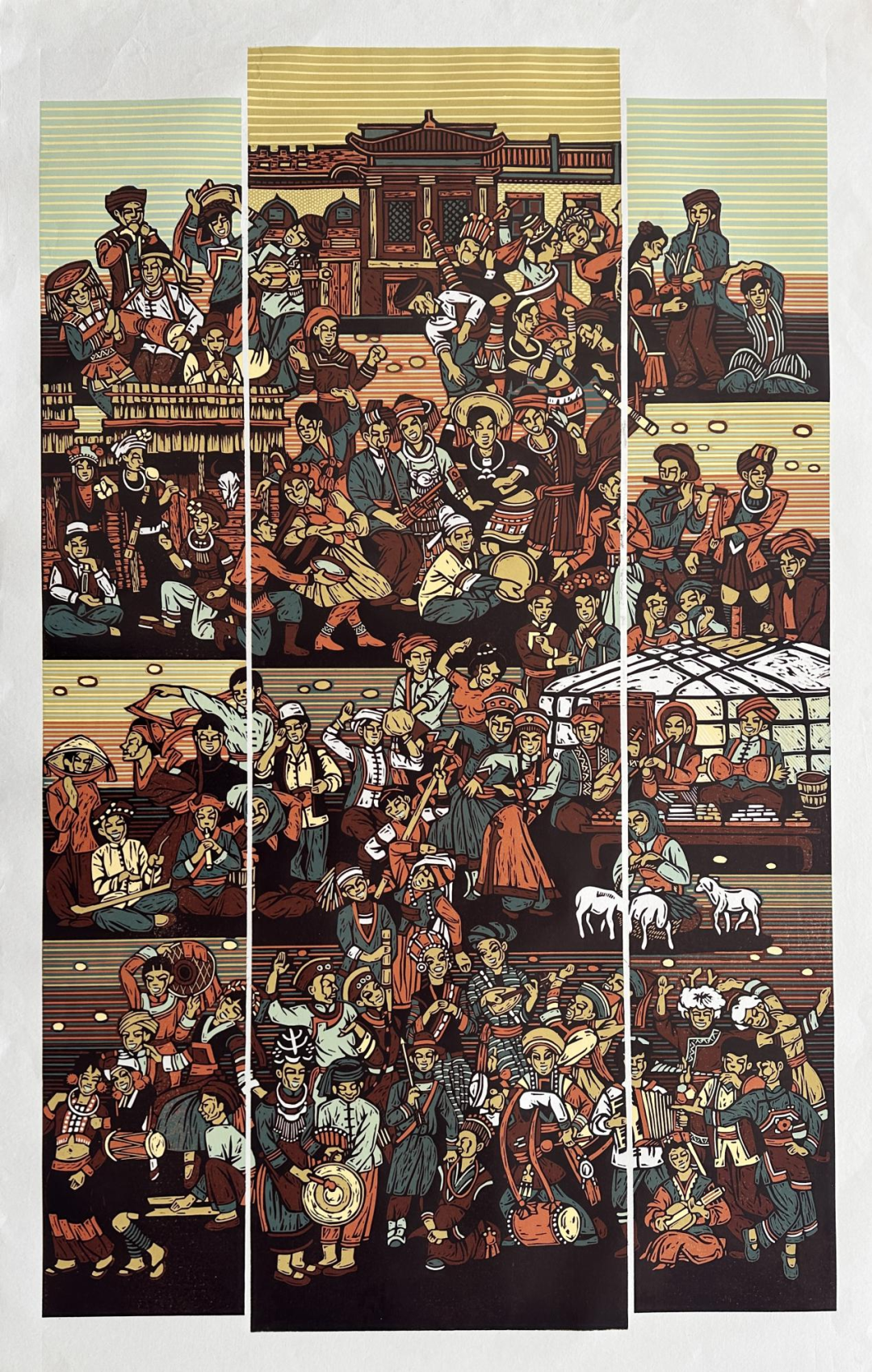 第十四届全国美术作品展览内蒙古入选作者及作品推介丨版画部分：齐达拉图 高磊 慧兰 第5张