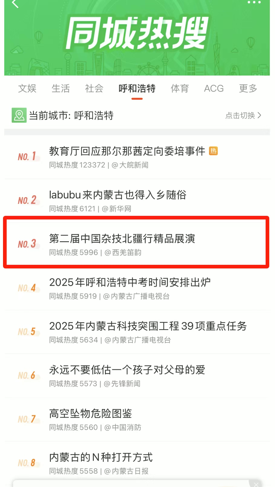 第二届中国杂技北疆行引爆1290万流量，人民网、内蒙古政府网等权威媒体集中转发 第4张