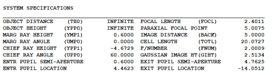 SYNOPSYS 光学设计软件课程六十二：日夜共焦镜头设计的图4