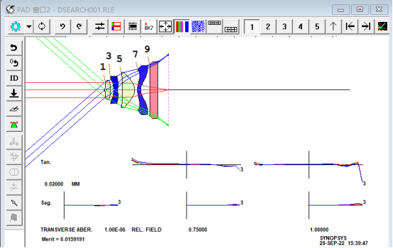 SYNOPSYS 光学设计软件课程四十：从 DSEARCH 开始设计非球面相机镜头的图6