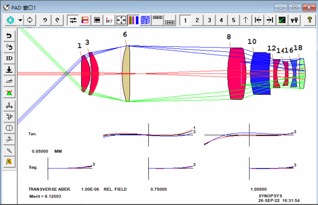 SYNOPSYS 光学设计软件课程三十七：自动查找和更改镜头结构的图5