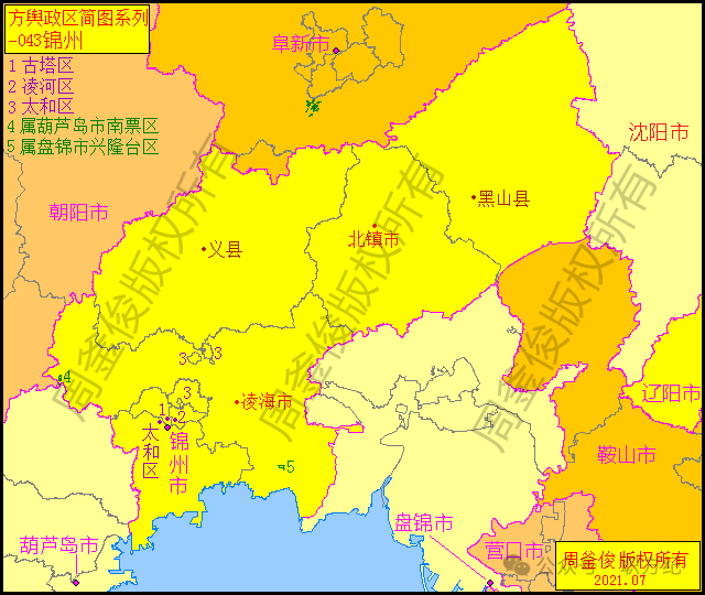 锦州市市区街路地图图片